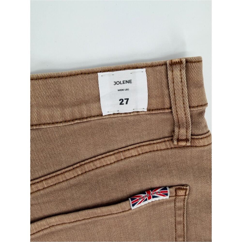 Hudson Jolene Wide Leg High Rise Jeans Tan Brown Womens NEW - Size 27 - Picture 9 of 11
